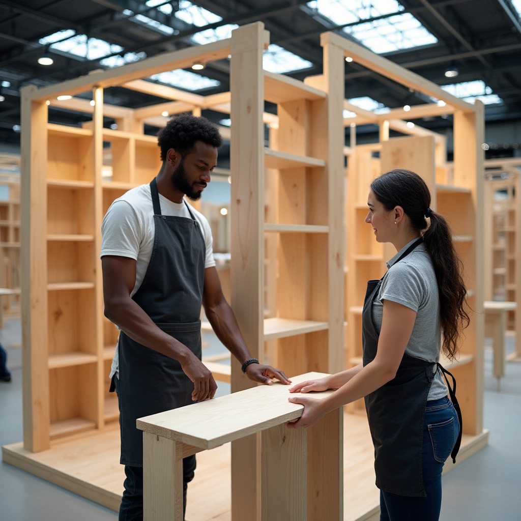 Allestimento professionale stand fieristico per artigiani italiani