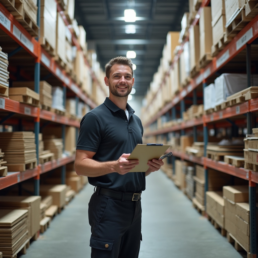 Arredi modulari espositivi Xelenmor Lab in magazzino organizzato